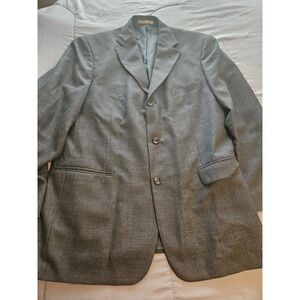 Chiarelli Blazer‎ Mens 43 Ivory Suit Jacket Silk Wool Two Button Sport Coat